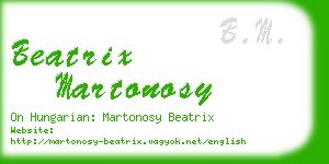 beatrix martonosy business card